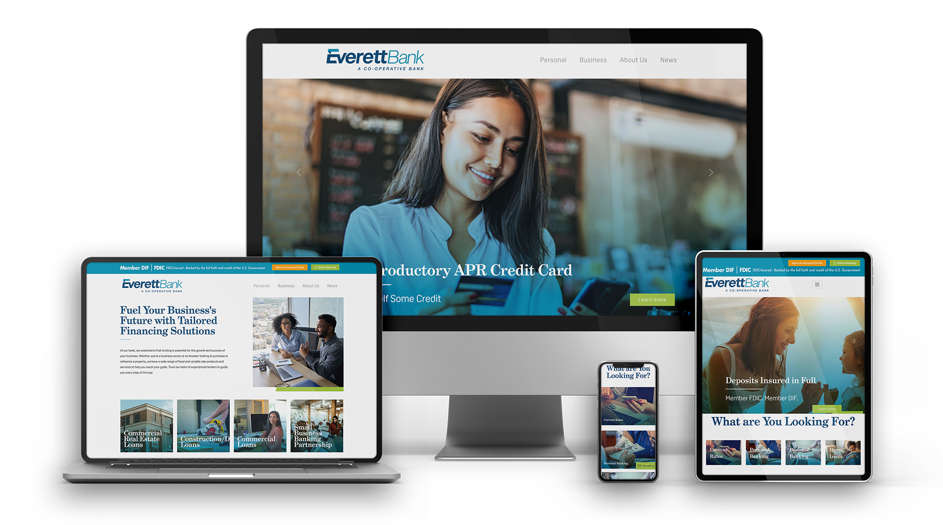 Everett Website Mockup