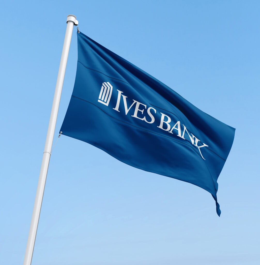 Ives Bank Logo Flag